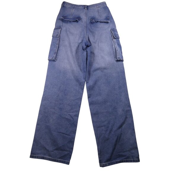 Rue 21 Women's Multi Pocket‎ Cargo Blue Jeans - Size 2 - Picture 2 of 6